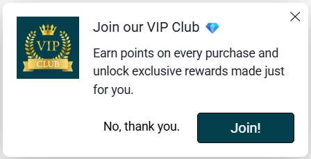pop-up loyalty program